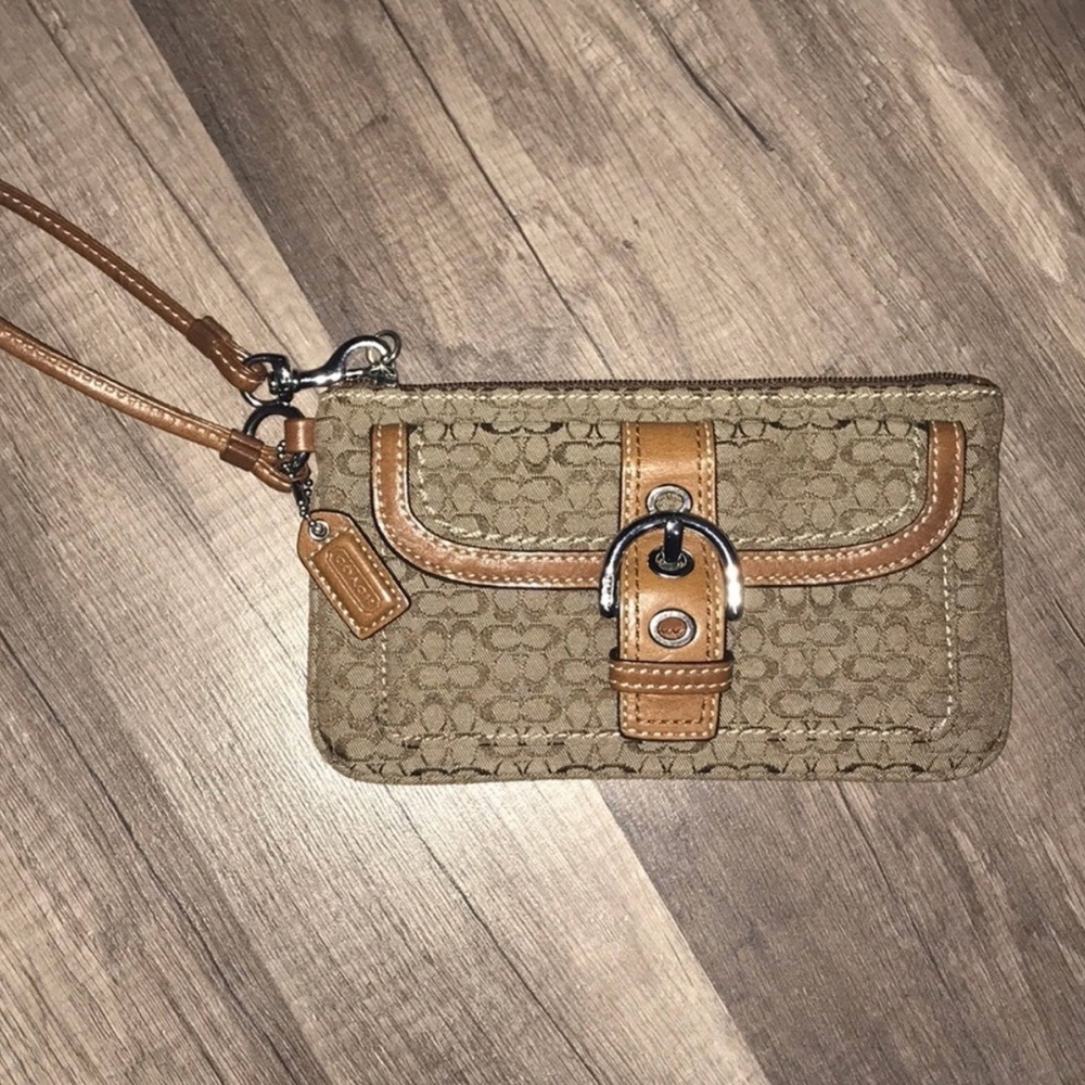 Vintage Coach Signature Wristlet